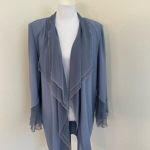 Vintage Ela Designe Elegant Blue Women's Cardigan Jacket